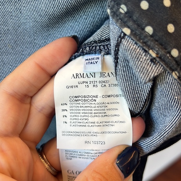 ARMANI JEANS DENIM PENCIL SKIRT - SIZE SMALL - Picture 6 of 8